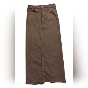 Old Navy Woman's Maxi Denim Skirt Brown Size 4
